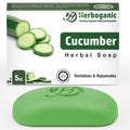 HERBOGANIC Cucumber Herbal Soap | Natural Bar Soap for Face and Body | Moisturizing and Nourishing | Infused with Cucumber | Gentle for Men and Women | 5 Oz