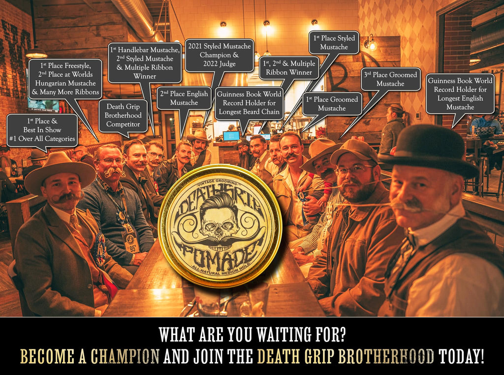 Hair Pomade For Men Grooming Styling Hair or Beard with Beeswax Medium Hold & Shine Like Gel Mousse Cream Or Grease 2 Ounces Natural Handmade in USA Citrus Scented & Essential Oils By Death Grip
