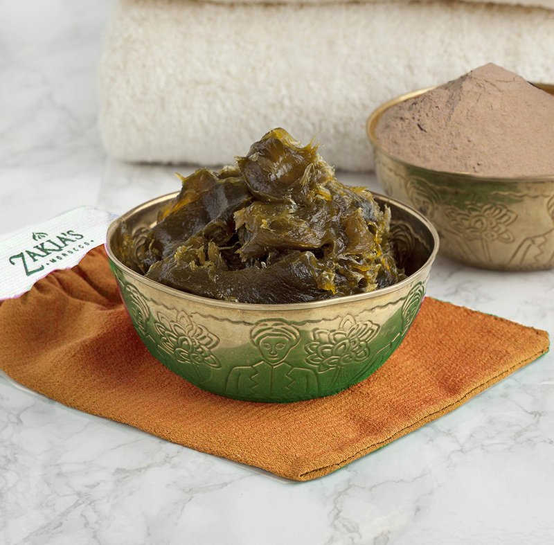 Zakia's Ultimate Moroccan Bath & Shower Set - 100% natural Moroccan "Beldi" Black Soap (Original Formula), Body Scrub, Pure & Natural, Purifying, Cleansing, exfoliating for Hammam Ritual