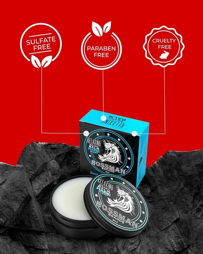 Bossman Relaxing Beard Balm for Men - Tames, Softens & Thickens with Magic Scent - Made in USA