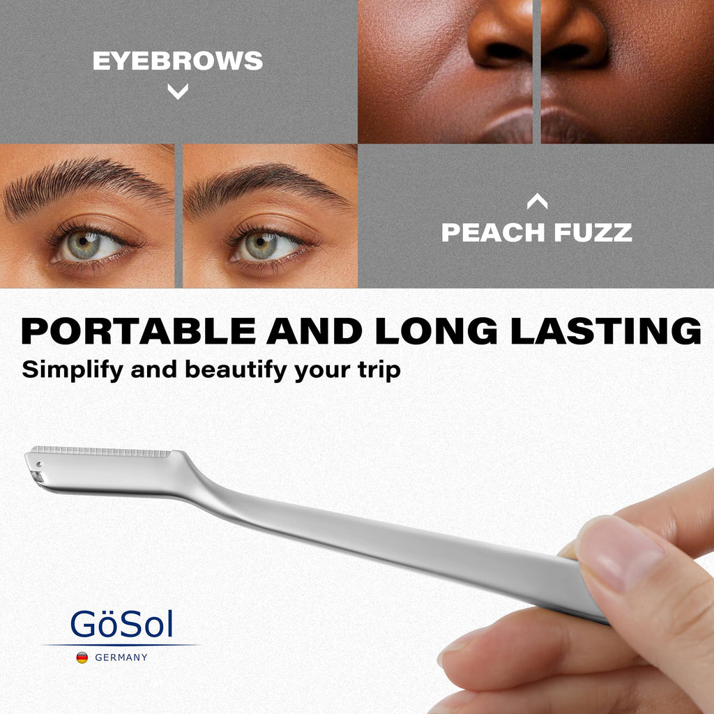 GöSol Professional Metal Dermaplaning Razors W/Extra 3 Refills