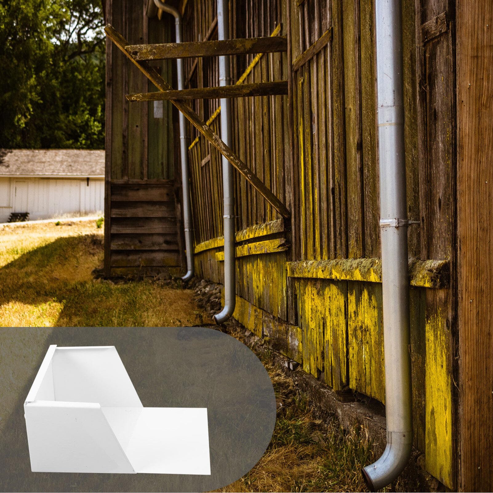 Uonlytech Downspout Splash Block Gutter Extensions for Rainwater Drainage Durable Splash Guards for Gutters and Downspouts Outdoor Drainage