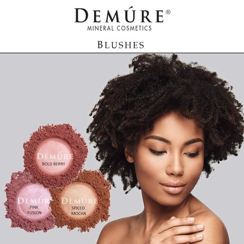 Demure Mineral Blush Powder - Bold Berry | Loose, Natural Finish | Professional & Cruelty-Free
