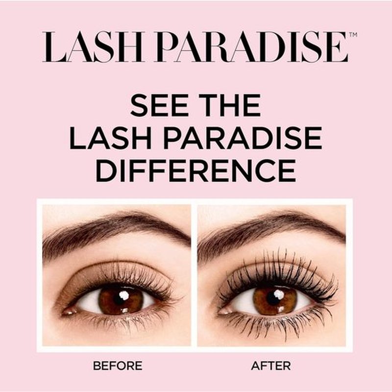 L'Oreal Paris Voluminous Lash Paradise Waterproof Mascara - Volumizing & Lengthening Eye Makeup, Black, 0.25 Fl Oz