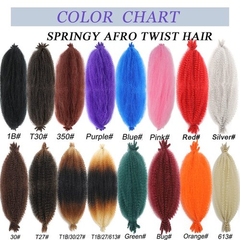 8 Inch Springy Afro Twist Hair 8 Packs Marley Twist Braiding Hair Pre-fluffed Spring Twist Hair Kinky Hair Marley Hair for Faux Locs (8 Inch (Pack of 8), T1B/27/613# Marley Twist)