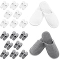 SATINIOR 18 Pairs House Slippers for Guests- Washable Thick Spa Slippers Non Slip Indoor for Hotel Home, Women & Men