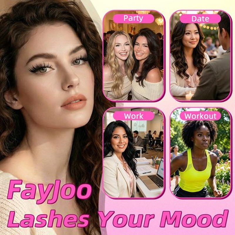 Dramatic Volume Lash Clusters, 0.05mm Thin Band 8-18mm C Curl, DIY Lash Extension Reusable, FayJoo BOLDEE 11 Lash Only