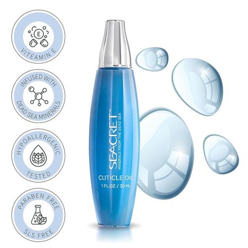 SEACRET Cuticle Oil - Fast-Absorbing Nail Treatment with Precision Dropper, Enriched with Dead Sea Minerals & Vitamin E