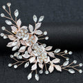 Bridal Hair Accessories Wedding Hair Clip for Brides, Handmade Rhinestone Hair Vine Wedding Head Pieces for Women and Bridesmaids Flower Girls, Light KC-Gold