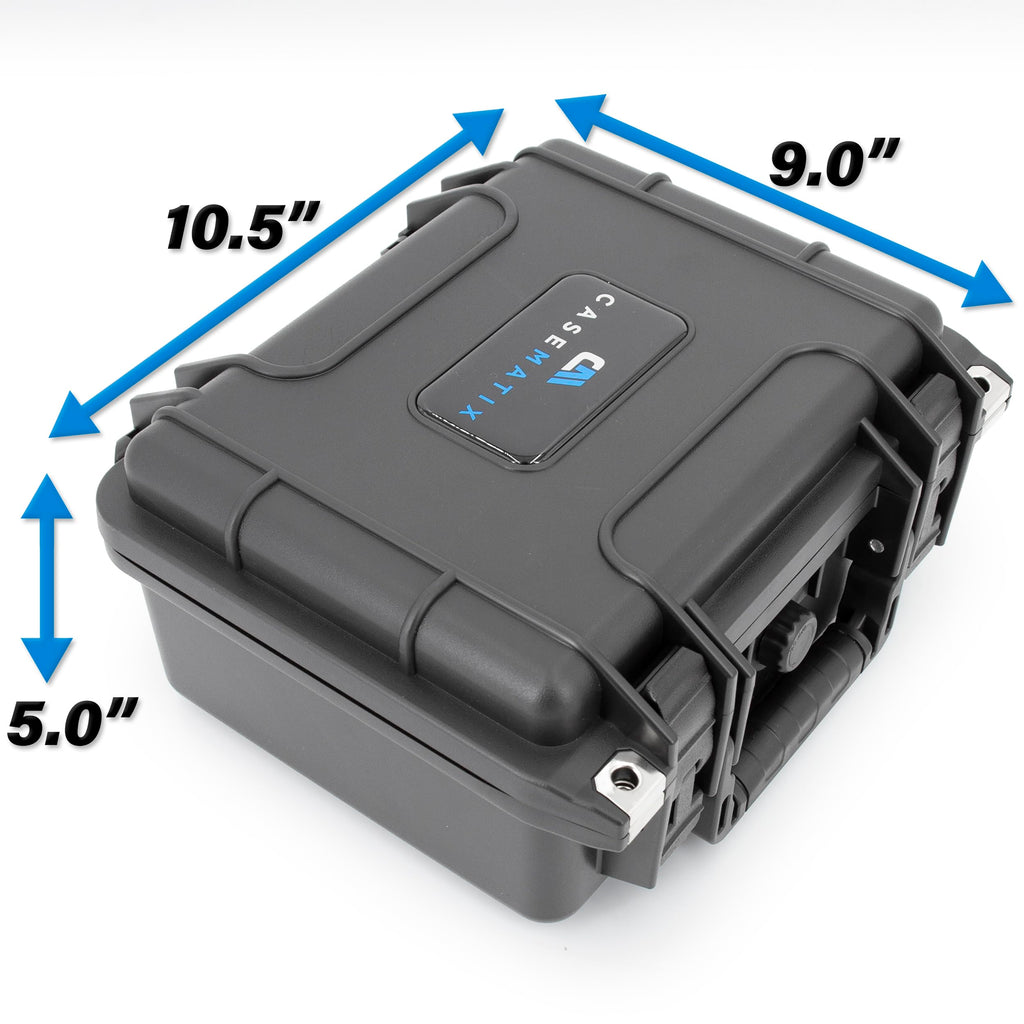 Casematix 11" Waterproof Studio Recording Microphone Case Compatible with Blue Ember Xlr Condenser Microphone and Audio Accessories