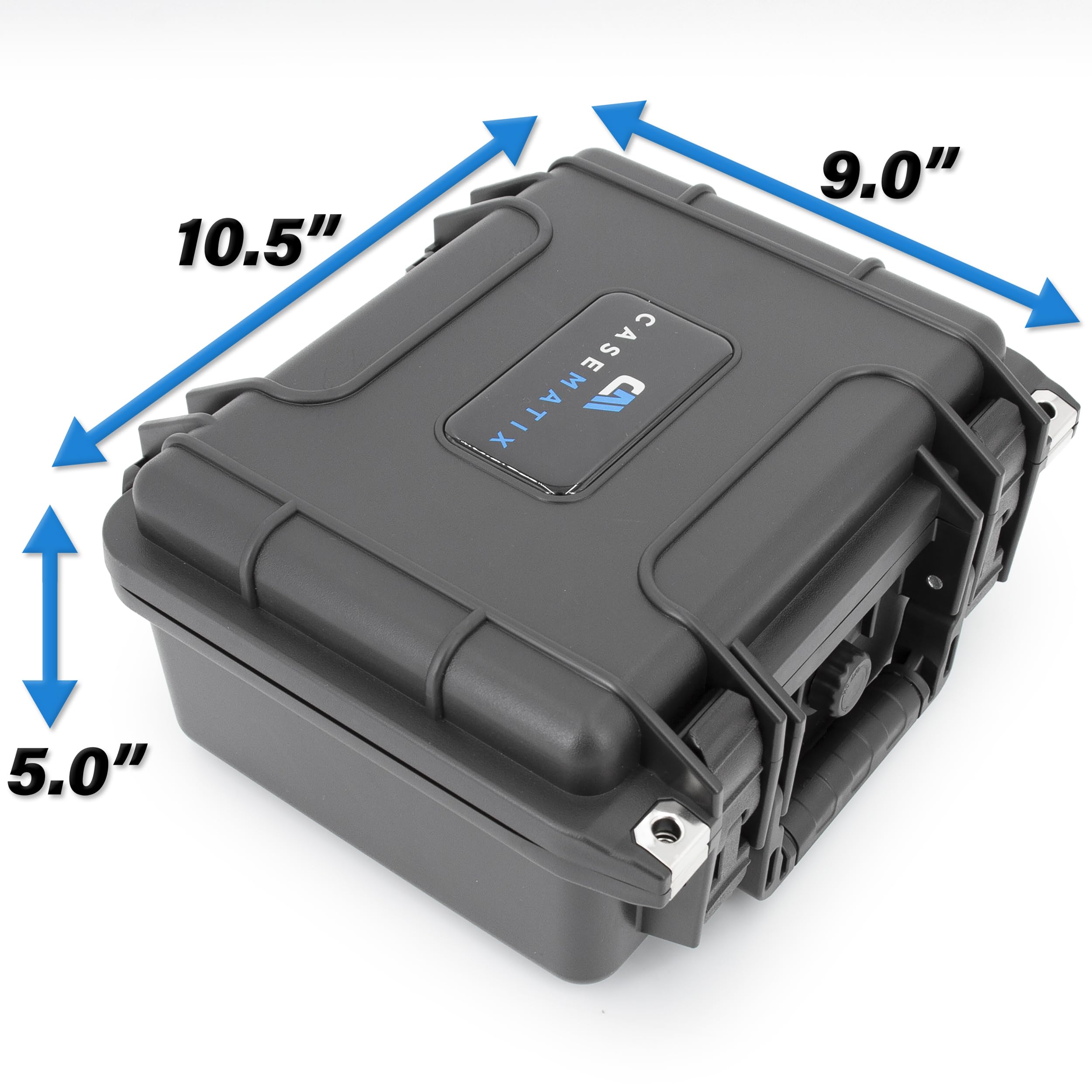 Casematix 11" Waterproof Studio Recording Microphone Case Compatible with Blue Ember Xlr Condenser Microphone and Audio Accessories