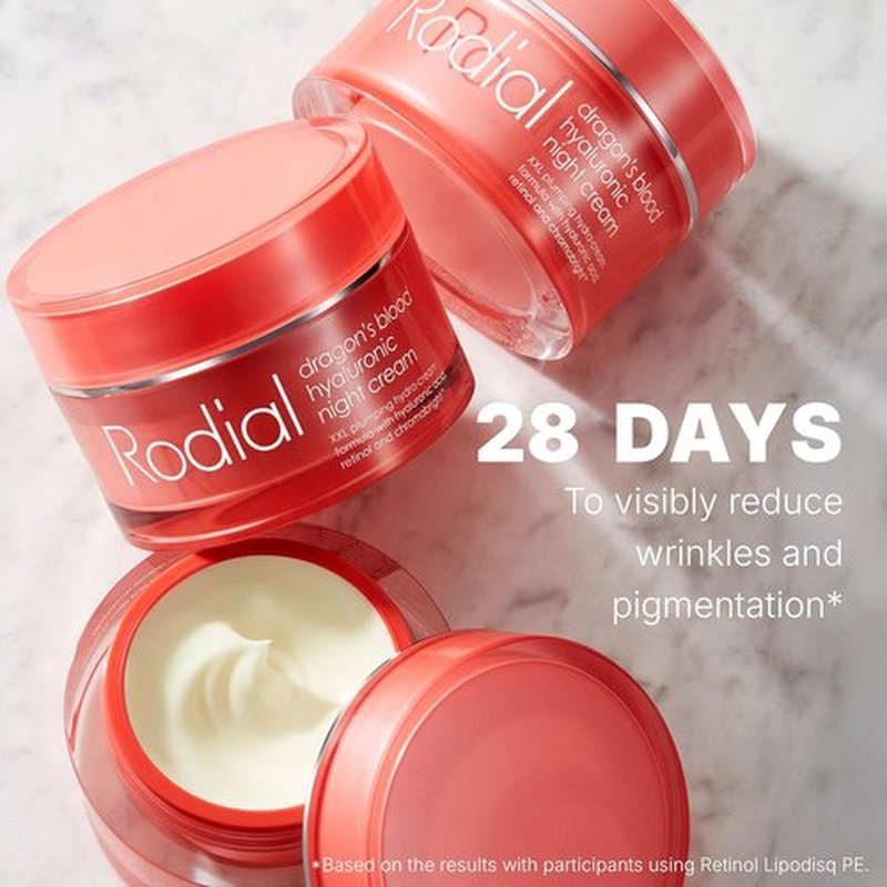 Rodial Dragon's Blood Hyaluronic Night Cream - Hydrating & Rejuvenating | 1.7 Fl Oz
