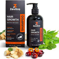 Zevitra Hair Growth Shampoo - Biotin Infused Natural Botanical Formula with Tea Tree Oil, Ginseng & Mint for Stronger Hair and Healthy Scalp - 10.1 FL.OZ / 300ML