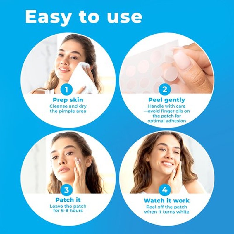 PatchRx Pimple Patches for Face (240 Patches), Hydrocolloid Acne Patches with Tea Tree Oil, Pimple Stickers - Acne Pimple Patches For Face - Zit Patches