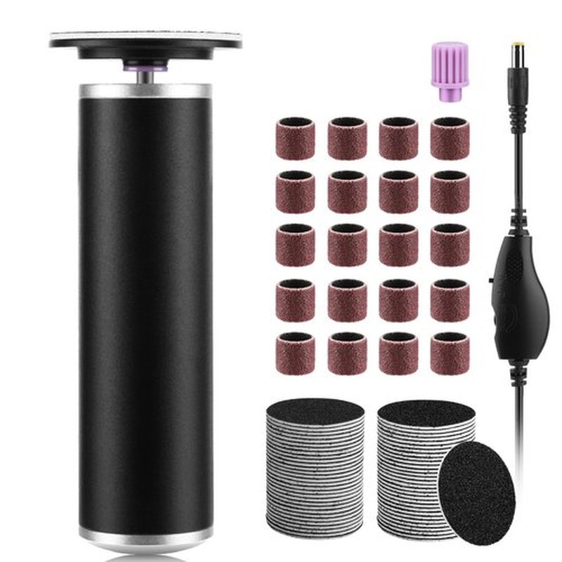Electric Callus Remover for Feet, FSA Eligible Items List, Foot File Grinder Tool with Replacement Sandpaper Disk and Nail Drill Bits, HSA Approved Products Only