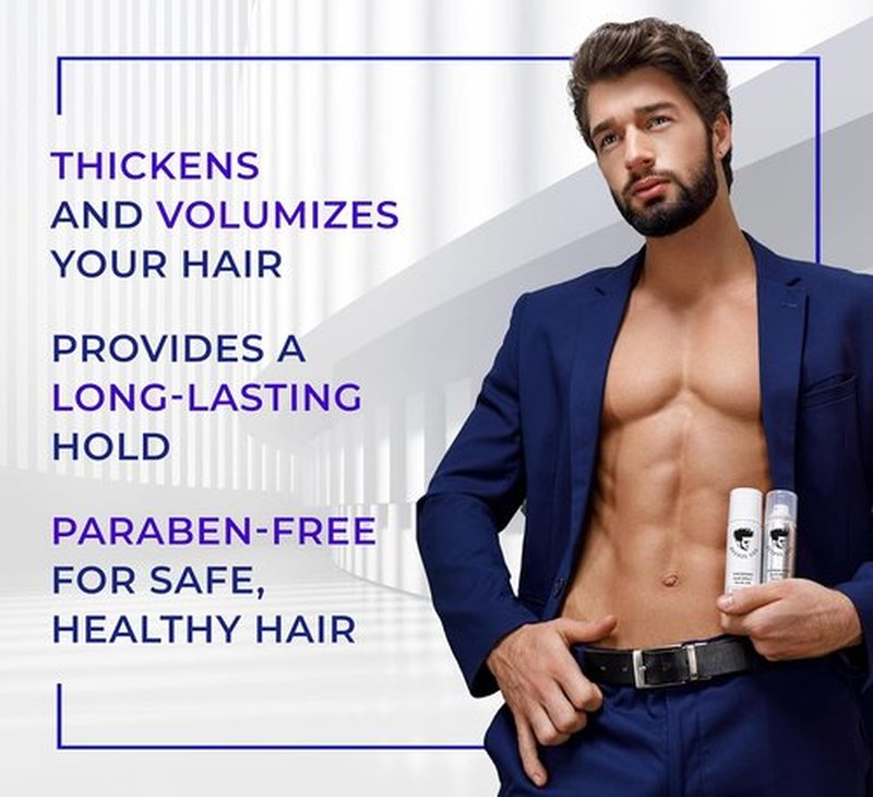 Avenue Man Extreme Hold Hairspray - Lightweight, Non-Sticky Frizz Control - Travel Size 1.76 oz
