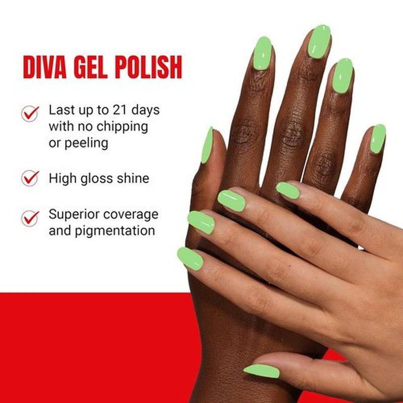 DND Diva Gel Polish Set - Soda Poppin Collection | UV/LED Gel & Air Dry Nail Lacquer Duo - 0.5 Fl Oz Each