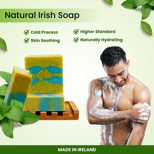 The Black Stuff All Natural Bar Soap for Men Handmade Cold Process Soaps with Organic Ingredients and Essential Oils - Mens Soap for Daily Use, Dogs Bay Beach Body Soap