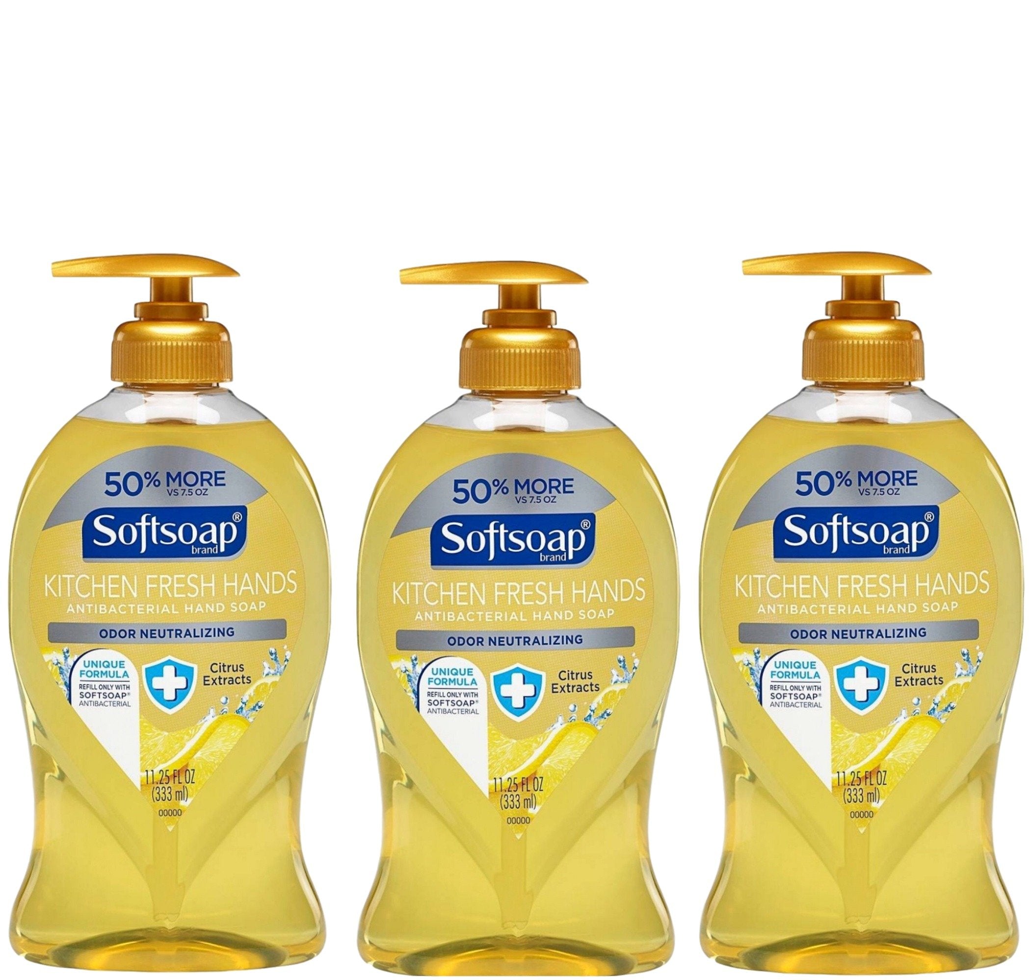 Softsoap Kitchen Fresh Hands Soap Citrus Extracts (3 Pack of ll.25 FL Oz. Size)