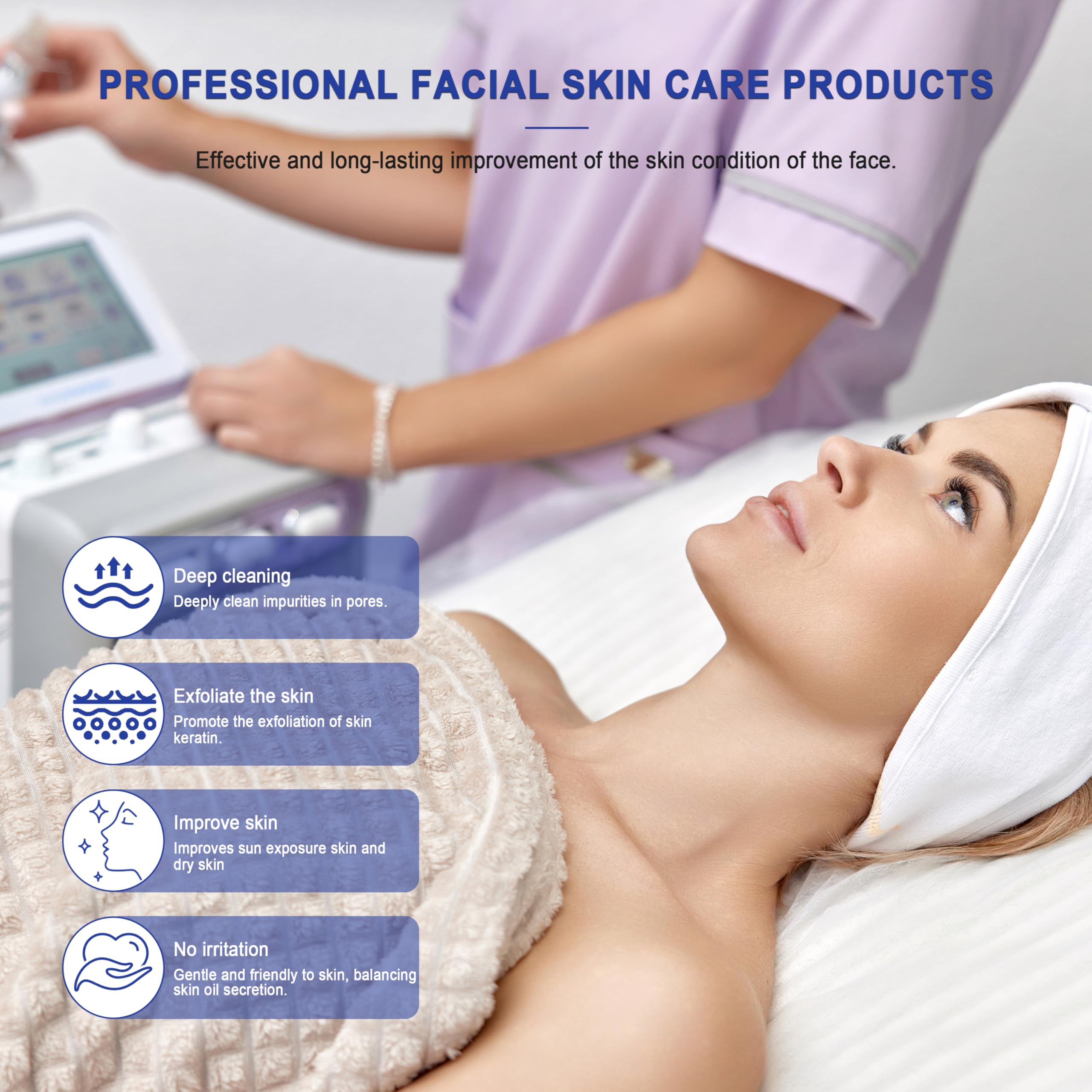 Water Peeling Solution Concentrate for Microdermabrasion Machine Skincare Face Moisturizer Cleaning Serum 30ml/1.01oz Per Bottle Dilute to 800ml/27oz Solution Use 5 Bottles Per Set (AS1)