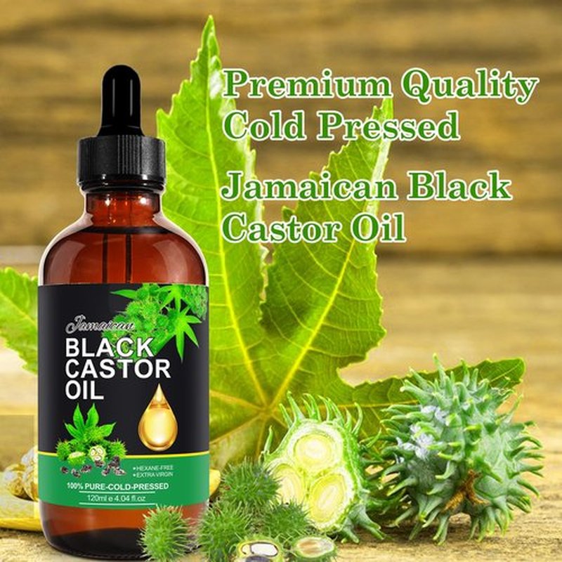 NIFEISHI Jamaican Black Castor Oil Organic Cold Pressed Glass Bottle, 4.04 fl oz