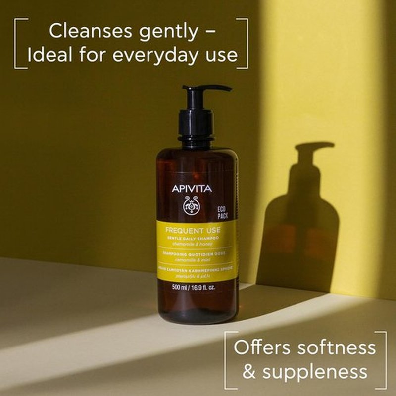APIVITA Gentle Daily Shampoo - Hydrating & Soothing with Chamomile & Honey | 500 mL / 16.9 oz