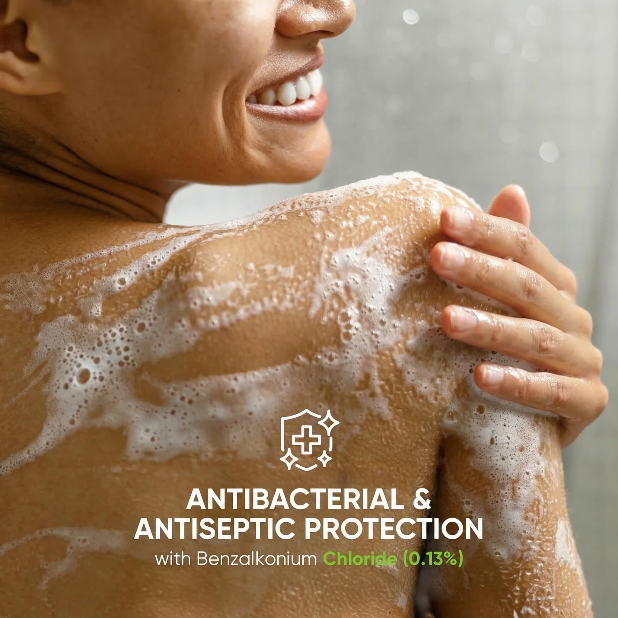 Roycederm Antibacterial Body Wash & Soap – Kills 99.9% of Germs & Bacteria – For Body Acne, Folliculitis & Odor Control – Gentle Daily Use for Men & Women (16.9 Fl Oz (Pack of 2))
