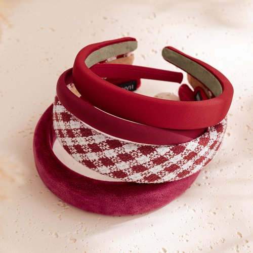 Sunolga 4 Pack Red Headbands for Women Girls Non Slip Padded Hairbands Cute Head bands Wide Headbands Trendy Hair Accessories