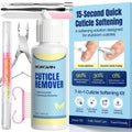 Morovan Cuticle Remover & Cuticle Oil Kit: Instant Cuticle Softener 15s Removal 7 Pieces Manicure Kit for Women with Stainless Steel Tools and Nail Files for Salon-Quality Results at Home