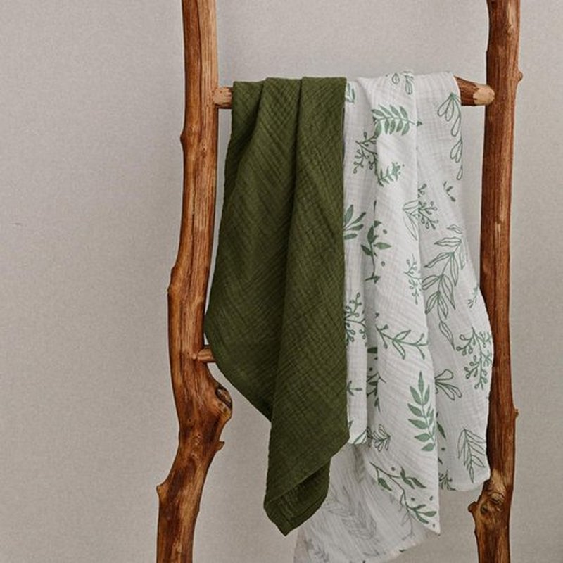 Skiennix Muslin Receiving Blankets - 5 Pack Neutral Swaddle Wraps for Newborns | Breathable & Skin-Friendly