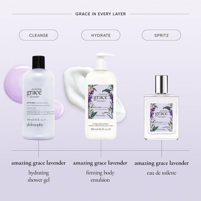 Philosophy Amazing Grace Hydrating Bath & Shower Gel - Soothes & Comforts Dry Skin - Vegan Formula