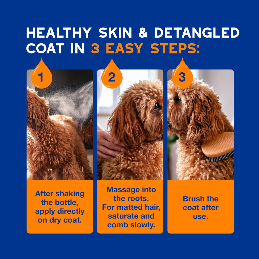 DOUXO SPA Dog Detangler Spray, 10 fl oz, Safely Detangles, Revives, and Nourishes the Coat, Skin-Friendly Formula