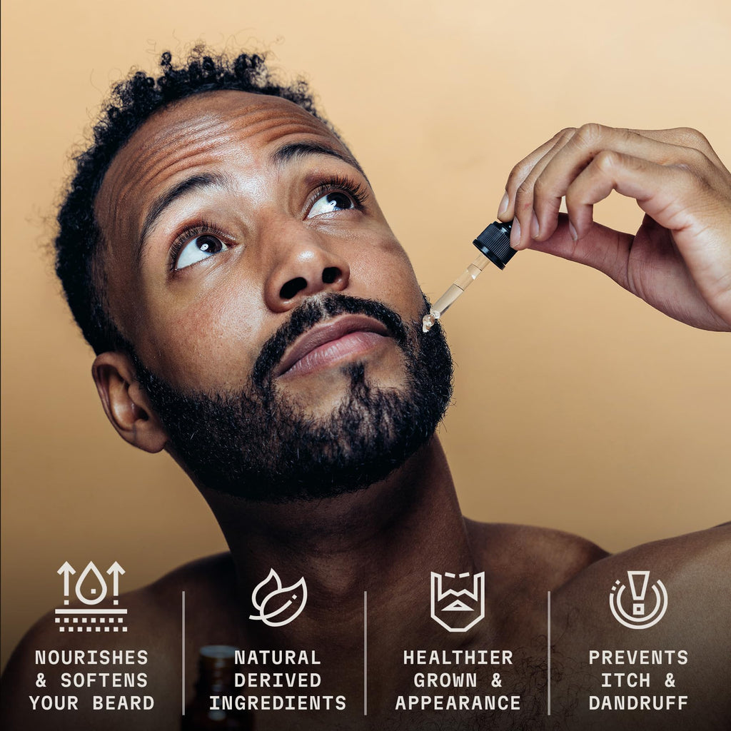 Striking Viking Vanilla Beard Oil (Large 2 oz.) and 4-Tip Beard Pencil Filler for Men (2 pack) with Brush