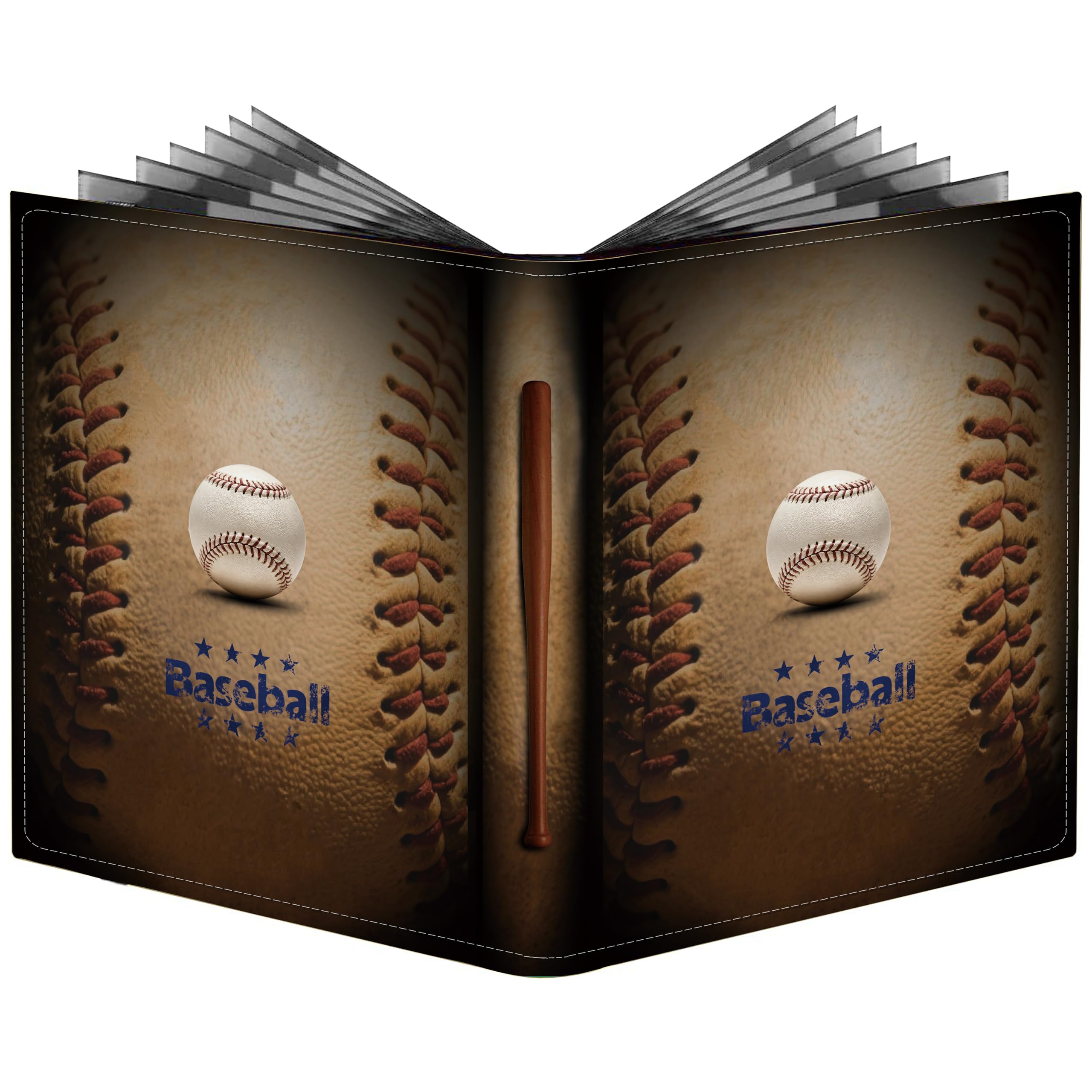 Trading Card Binder with Sleeves, Sports Card Binder Collectible Trading Card Albums with 50 Removable Sleeves, 400 Pocket