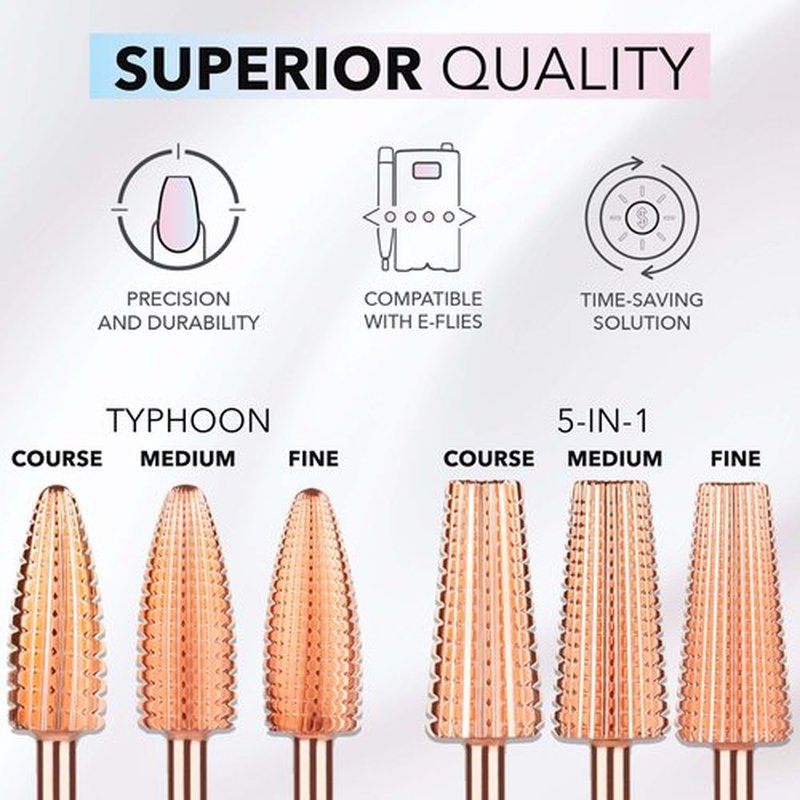 Kiara Sky Small Barrel Fine Drill Bit | Carbide Bit with an X-Cut Design | for Beyond Pro Drill | Rose Gold