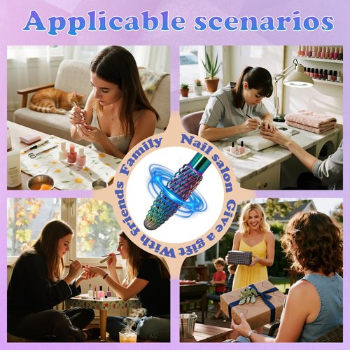 FANTEXY Carbide Nail Drill Bit, Trich Cylinder Top Tungsten Drill Bits for Remove Acrylic Hard Gels Quickly and Safely, 3/32'' Nail Bits for Nail Drill Efile, Manicure Pedicure Tools (Medium - M)