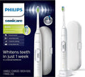 Philips Sonicare Rechargeable Electric Toothbrush - ProtectiveClean 6100 with Pressure Sensor, 3 Modes, Travel Case, White