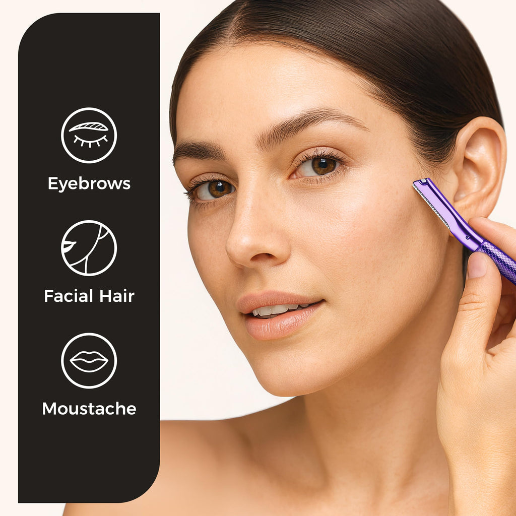 ZOMCHI Eyebrow Razor for Women & Men, Precision Cover, Purple