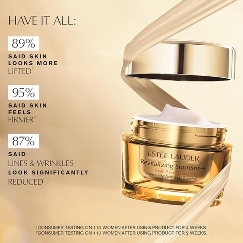 Estée Lauder Revitalizing Supreme+ Youth Power Cream - Hydrating Face Moisturizer with Hyaluronic Acid & Peptides | Anti-Aging Formula