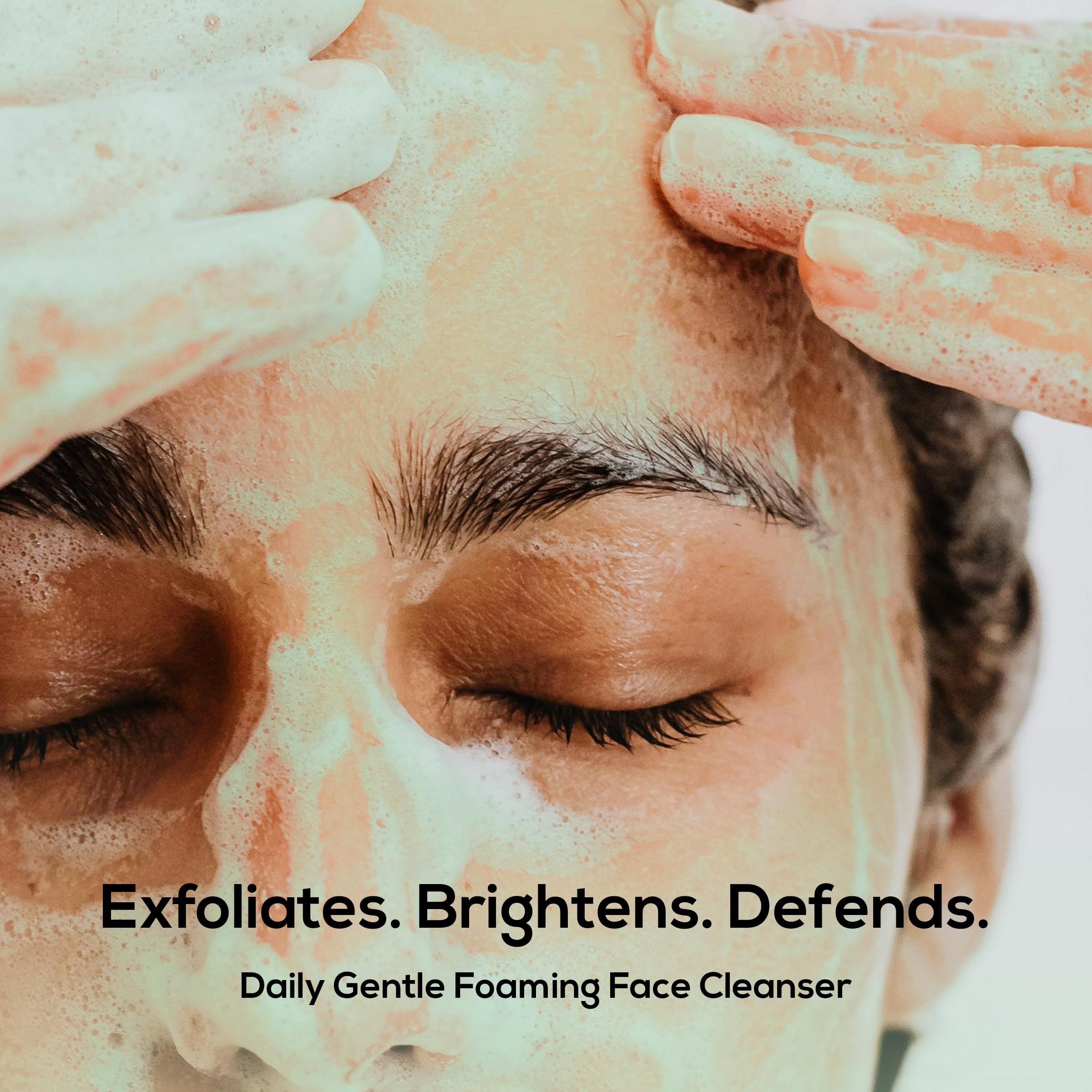 MARLOWE. Gentle Foaming Facial Cleanser, 4.5 oz, Exfoliating & Brightening Mens Face Wash, Removes Dirt, Oil & Impurities, Clean, Vegan Formula, PHA, Green Tea Extracts & Antioxidants, Fragrance Free