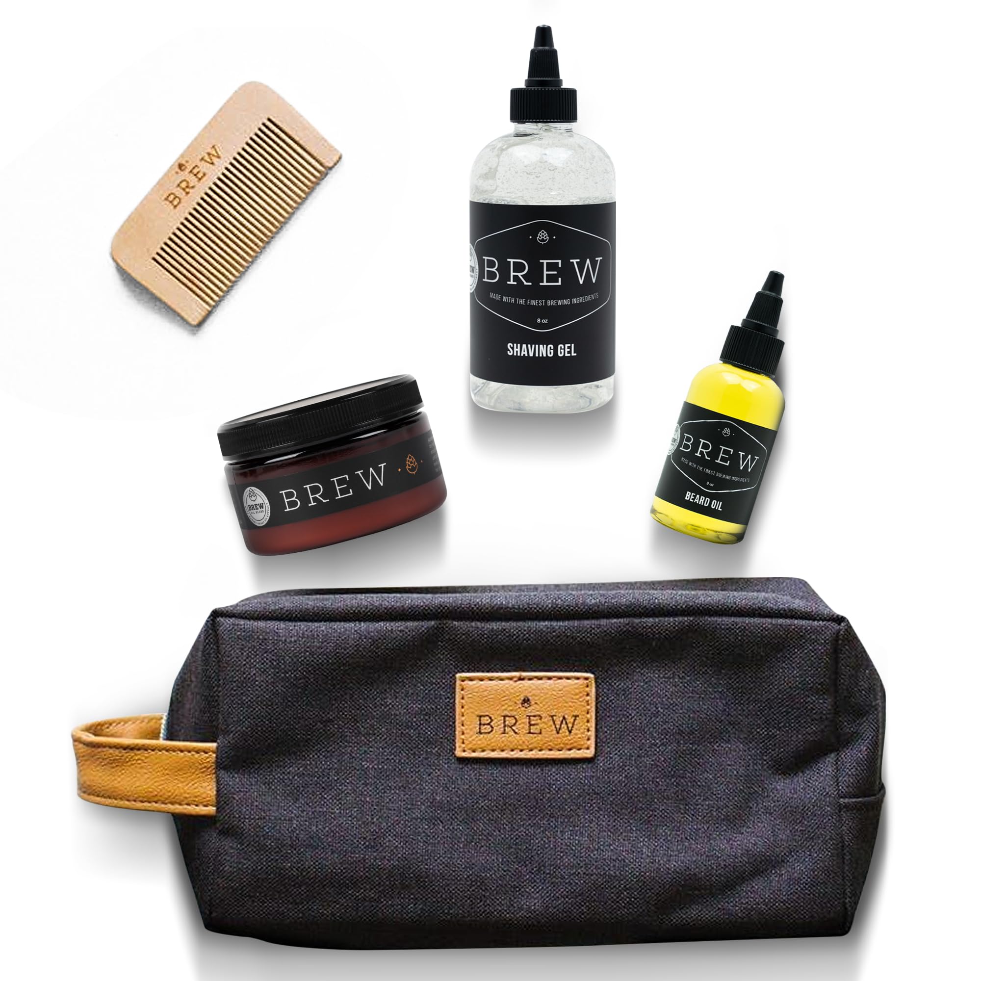Brew Grooming Hair Styling Clay for Men - Matte Strong Hold Molding Pomade for Beard and Hair - Natural Ingredients Barley, Hops, Yeast - Paraben Free - Water Based for Smooth Finish 4 oz