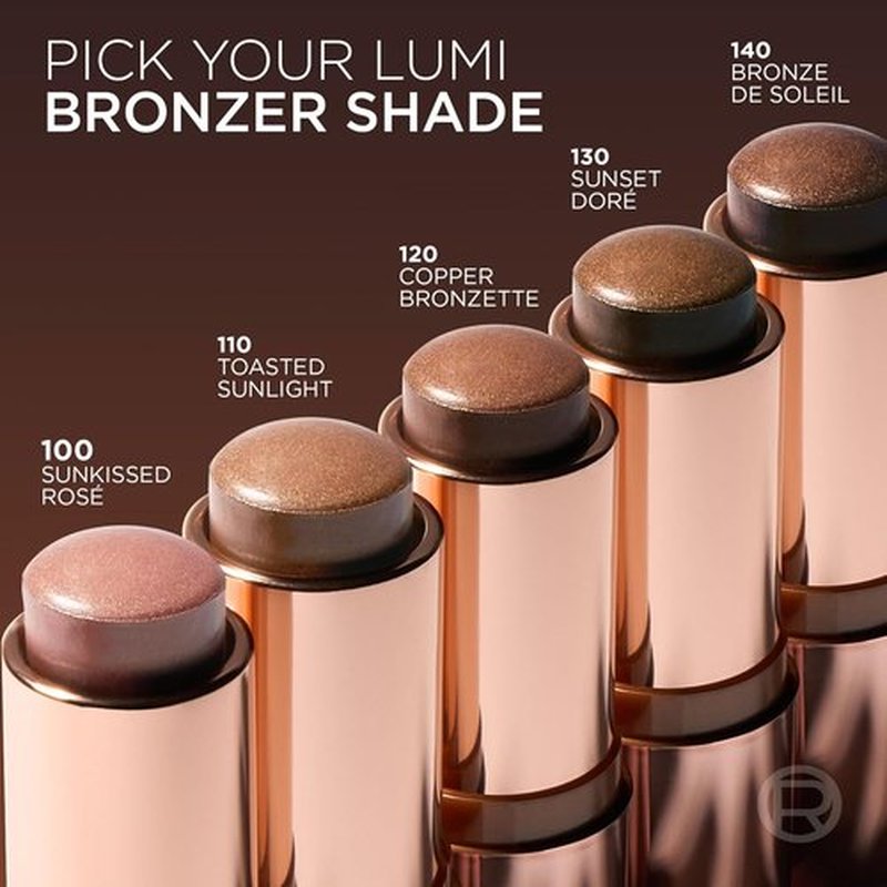 L'Oreal Paris Lumi Bronze Stick - Cream-To-Powder Bronzer for Sunkissed Glow | 120 Copper Bronzette