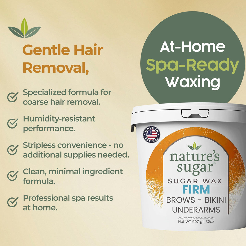 Nature's Sugar - Sugar Wax Firm Paste, Coarse Hair & Brazilian - 32 oz