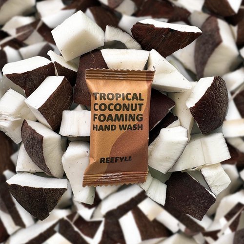 Reefyll Foaming Hand Soap Refill Tablets Dissolvable Plastic Free Hand Wash Pods Just Add Water Tropical Coconut Scent 3 Tablets