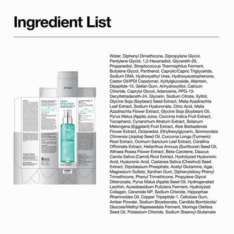 ANUA PDRN Collagen Glow Facial Serum Spray, Hydrating Face Mist, Hyaluronic Acid, dewy glass finish, All Skin Types, Instant Plumping Hydration, Firming Care, Korean Skincare, 3.38 fl oz