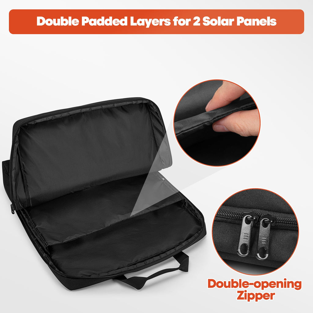 HODRANT Solar Panel Carry Case Compatible with Anker SOLIX PS30 PS100 PS200