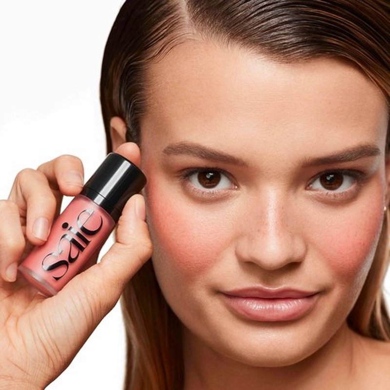 Saie Dew Liquid Blush - Hydrating Cream Blush Stick for a Natural Flush | Buildable & Blendable Formula - Sweetie (.40 oz)