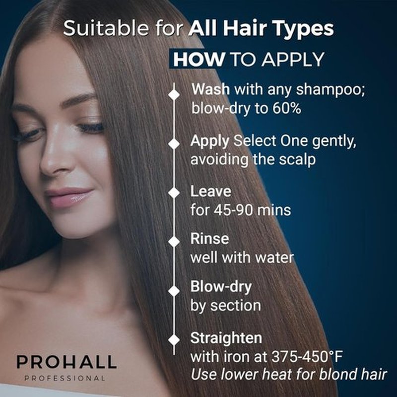 Prohall Select Brazilian Keratin Treatment - Formaldehyde-Free Blowout Complex | 4.05 oz Hair Treatment
