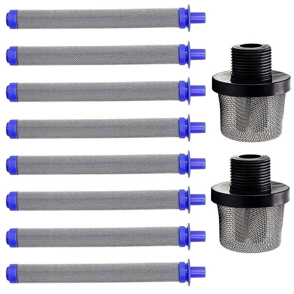 HSKLAADC (8pc) 288749 Spray Gun Filters and (2pc) 288716 Inlet Suction Strainer，fits for Graco SG10, SG20, SG Pro Series Airless Paint Spray Sprayer Replacement Parts