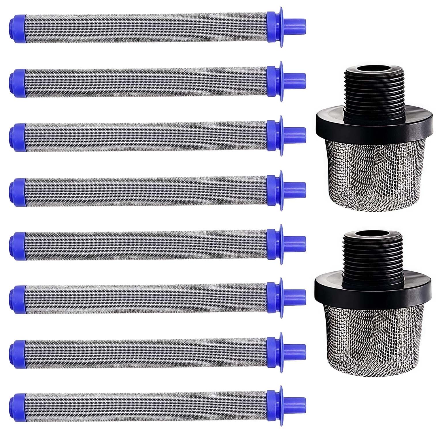 HSKLAADC (8pc) 288749 Spray Gun Filters and (2pc) 288716 Inlet Suction Strainer，fits for Graco SG10, SG20, SG Pro Series Airless Paint Spray Sprayer Replacement Parts
